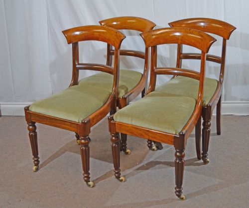 Set of 4 William IV Rosewood Dining Chairs