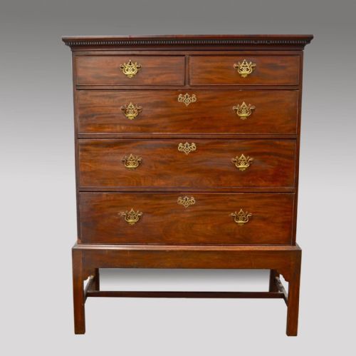 Georgian Mahogany Chest on Stand