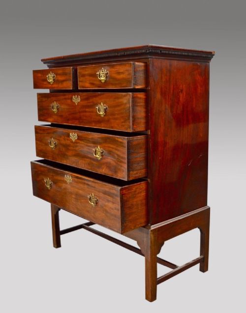 fig 1. Georgian mahogany chest on stand 