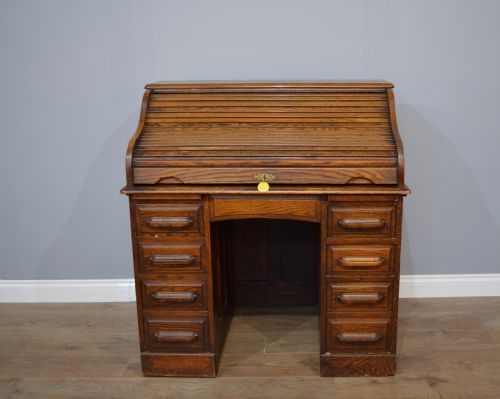 Antique Oak Roll Top Desk