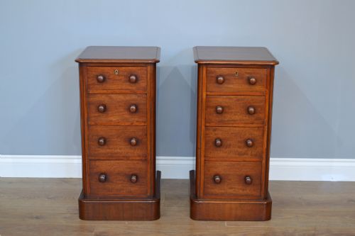 Pair of Victorian Mahogany Bedside Chests of Drawers