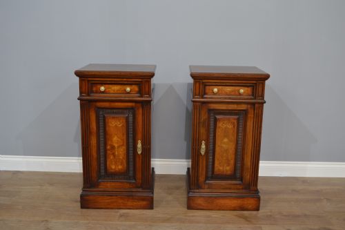 Antique Pair of Pedestal Cabinets Attributed to Edwards and Roberts