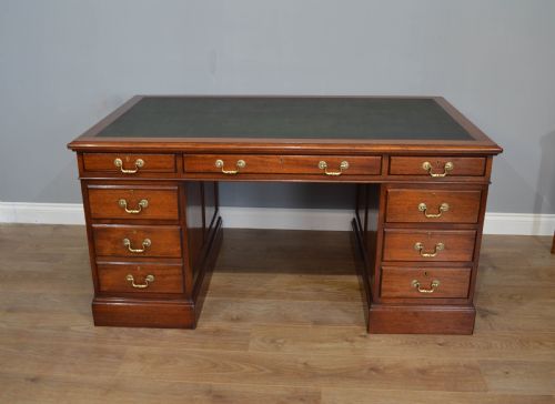 Antique Edwardian Pedestal Desk