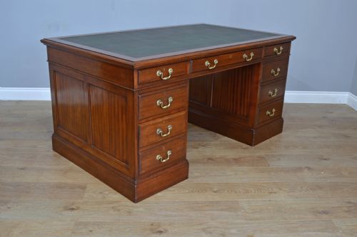 fig 1. Antique Edwardian pedestal desk