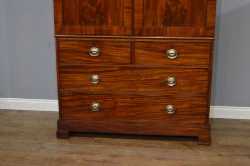 fig 1. Georgian mahogany linen press