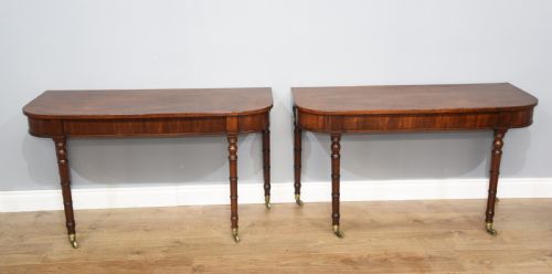 Pair of Georgian Mahogany Console Tables