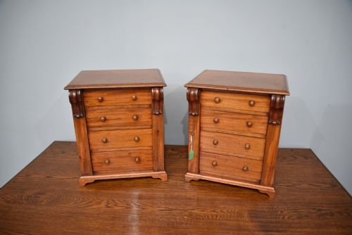 Pair of Small Victorian Mahogany Wellington Chests