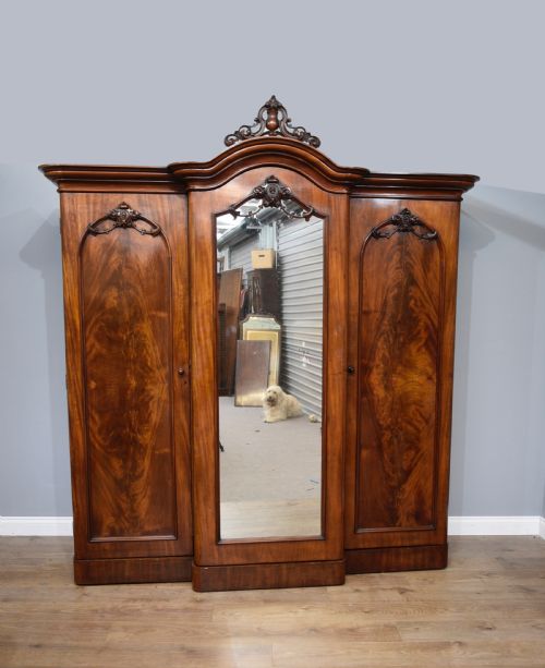 Victorian Breakfront Triple Wardrobe