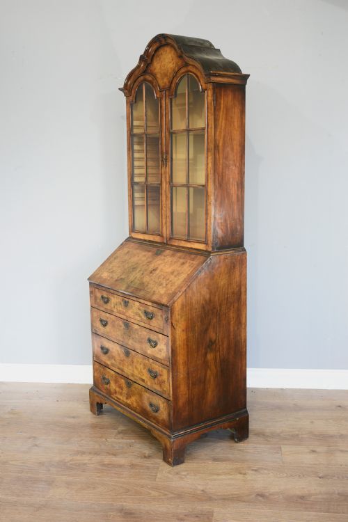 fig 1. walnut bureau bookcase