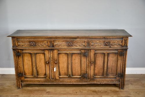 Carved Ipswich Oak Dresser Base