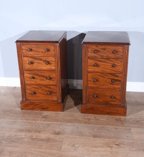 Pair of Victorian Mahogany Bedside Chests of Drawers