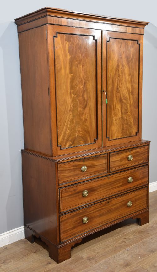 fig 1. Georgian mahogany linen press