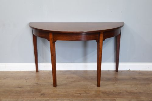 Antique Georgian Mahogany Demi Lune Console Table