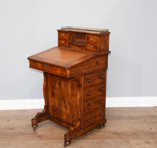 fig 1. Victorian walnut Davenport desk 