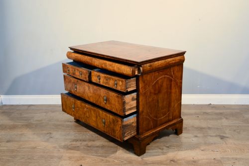 fig 1. Antique Queen Anne walnut chest of drawers