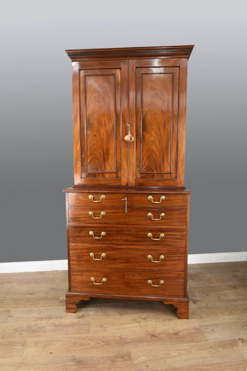 Regency Mahogany Sectretaire Bookcase