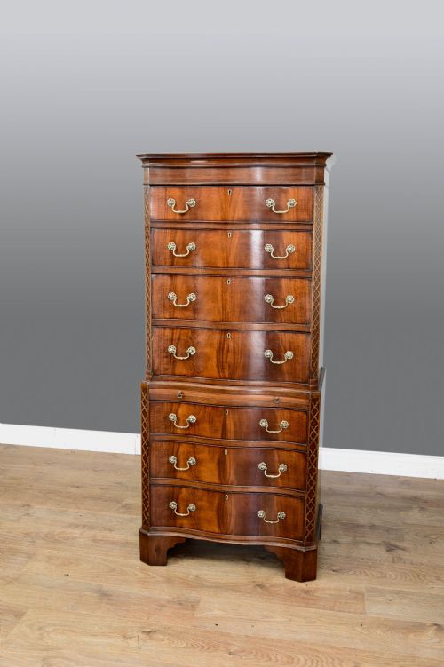 Antique Mahogany Chest on Chest Tall Boy