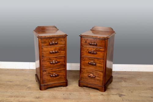 Pair of Victorian Mahogany Bedside Chests of Drawers