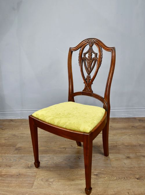 fig 2. Antique set of eight mahogany dining chairs by S & H Jewell