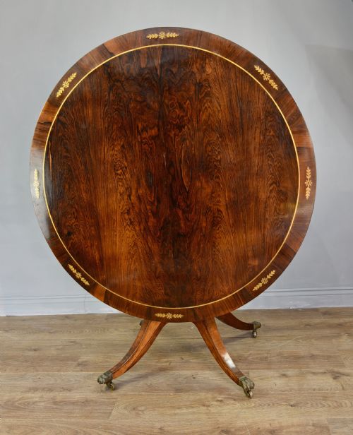 Regency Rosewood Brass Inlaid Centre Table