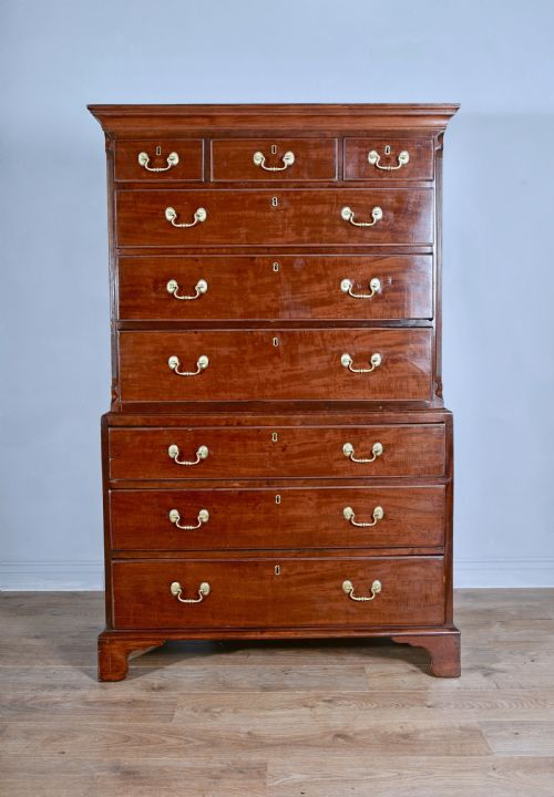 Early Georgian Mahogany Chest on Chest Circa 1740s