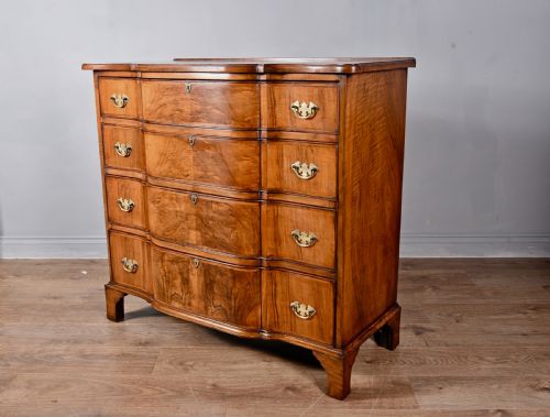 fig 1. Antique walnut chest of drawers