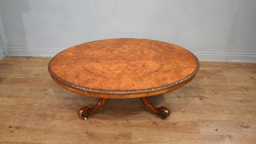 Large Victorian Walnut Coffee Table