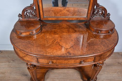 fig 1. Victorian burr walnut Duchess dressing table