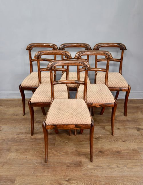 Set of Six Regency Rosewood Chairs