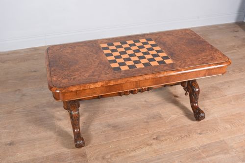 Victorian Walnut Chess Top Coffee Table