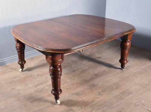 fig 1. large Victorian mahogany extending dining table seats 12