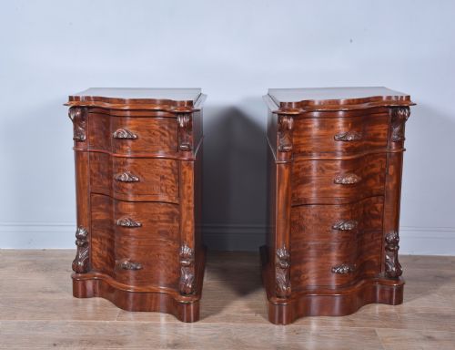 Pair of Victorian Mahogany Bedside Chests of Drawers