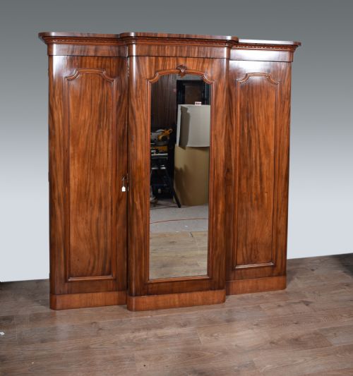 fig 1. Victorian breakfront triple wardrobe