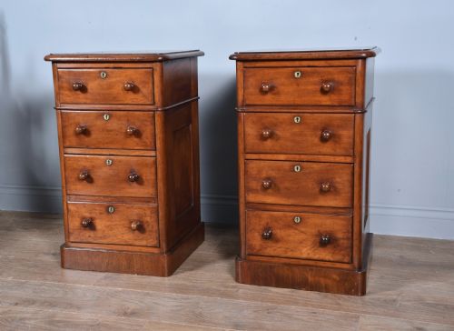 fig 1. pair of Victorian bedside chests by Richardson & sons Hull