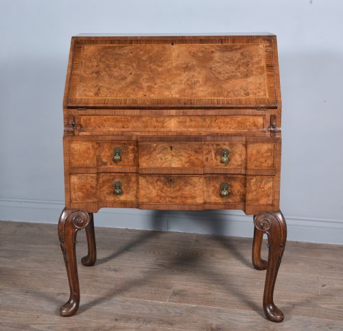 Antique Walnut Queen Anne Style  Bureau