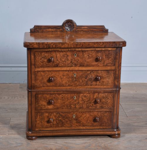 Antique Small Apprentice Cabinet Makers Walnut Chest of Drawers