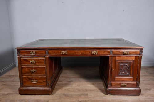 fig 1. large 19th century mahogany partners desk