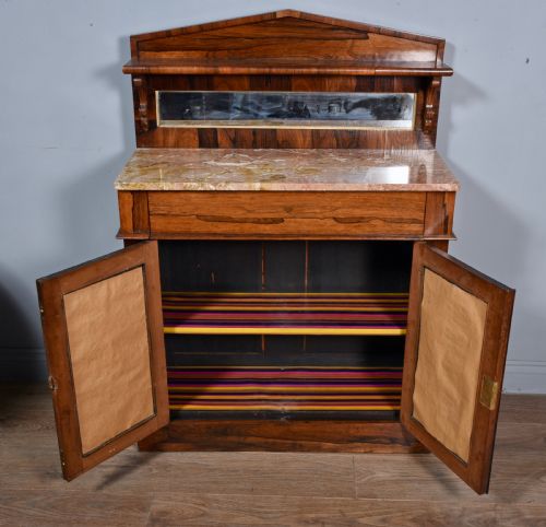 fig 1. Antique Regency rosewood side cabinet chiffonier