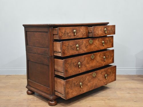 fig 2. 18th century Queen Anne walnut chest of drawers