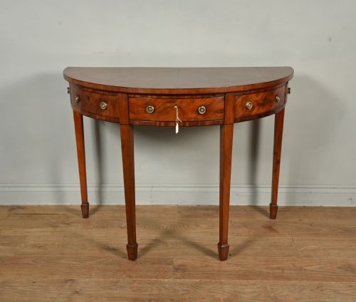 Georgian Mahogany Demi Lune Console Table