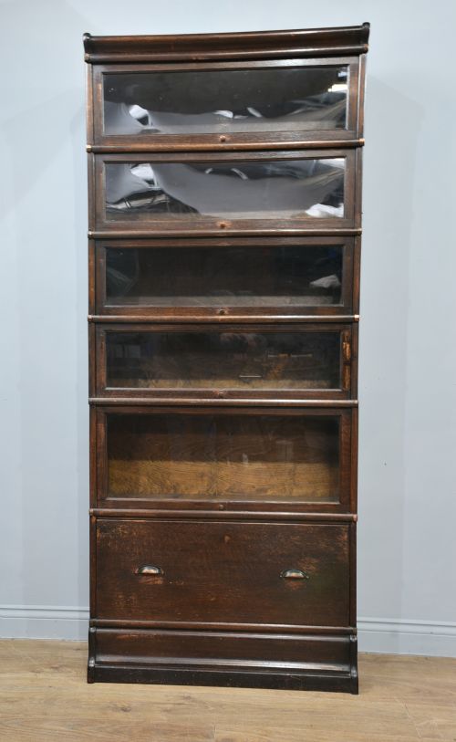 Antique Oak Globe Wernicke Bookcase