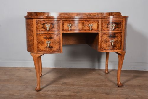 Walnut Kidney Shape Desk