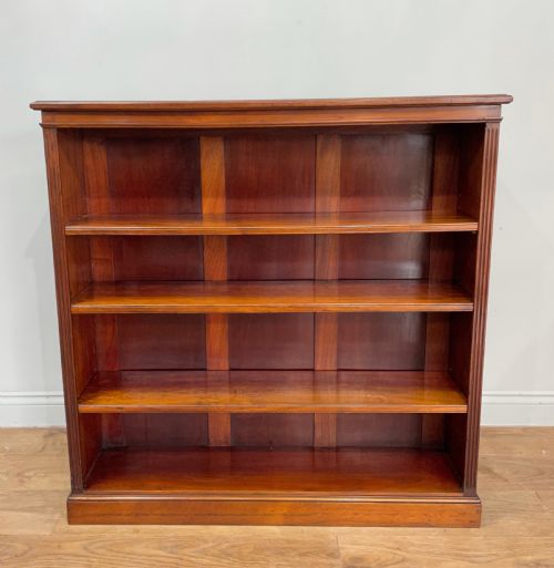 Antique Mahogany Open Bookcase