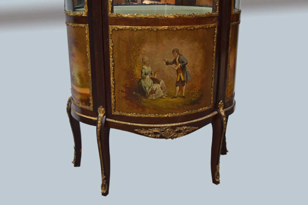 Antique French vernis martin ormolu mounted display cabinet vitrine circa 1890  View II