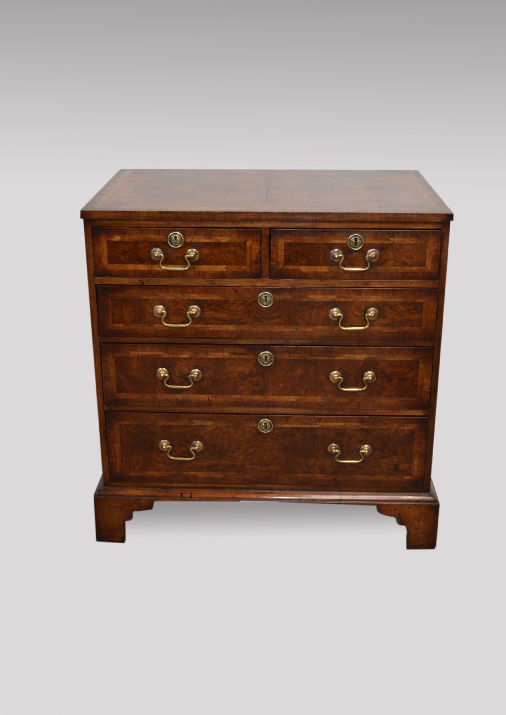 19TH CENTURY WALNUT CHEST OF DRAWERS 