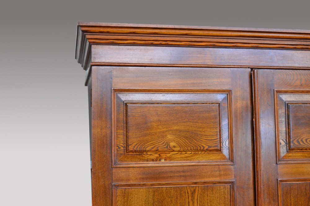 Victorian oak triple wardrobe  View III