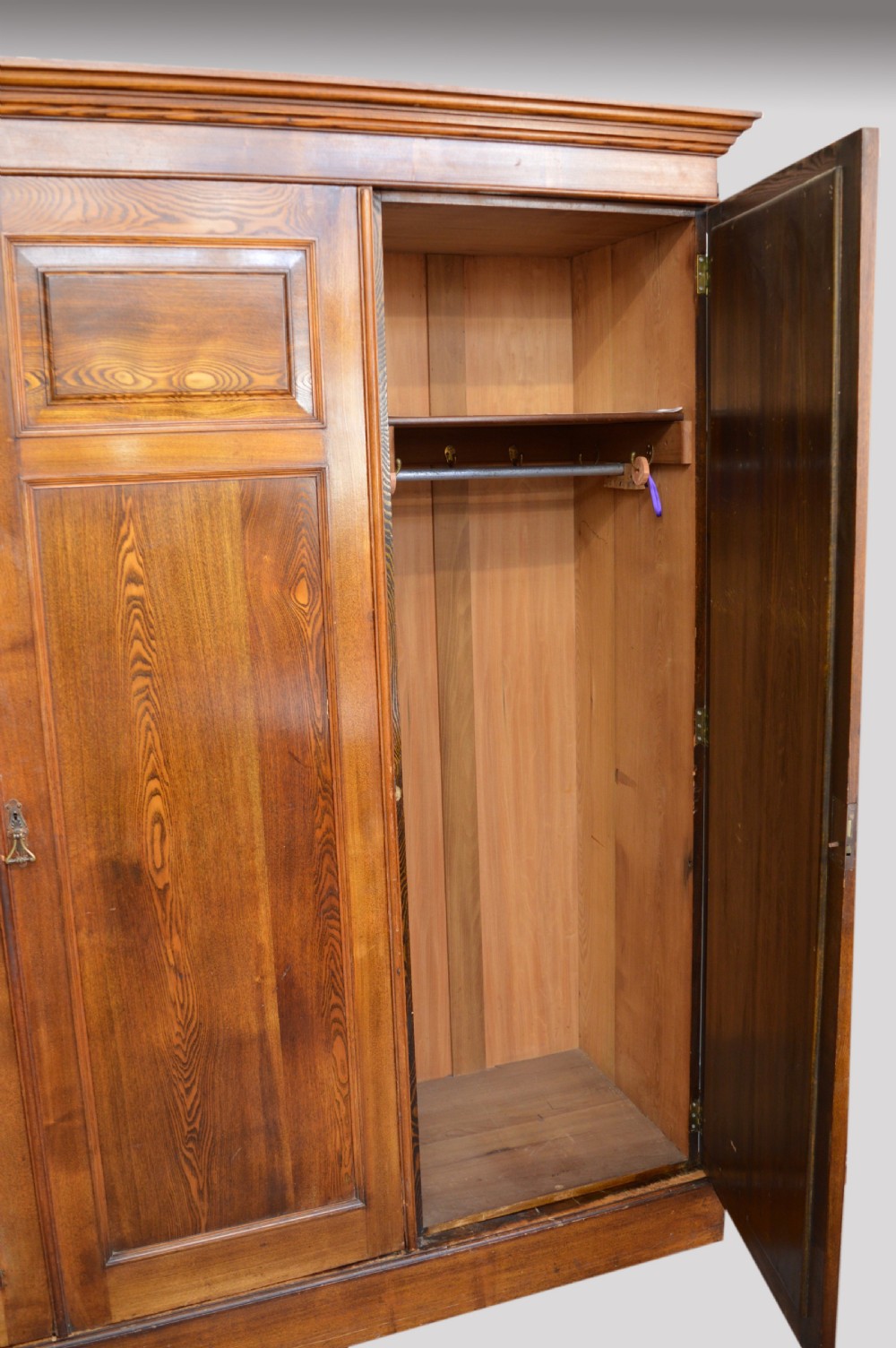 Victorian oak triple wardrobe  View V