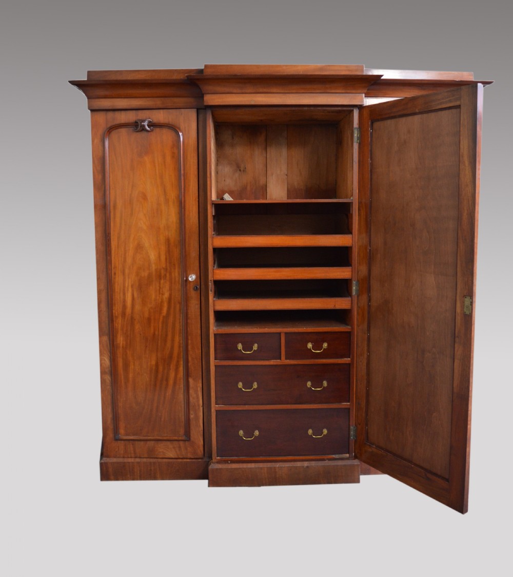 Victorian breakfront triple wardrobe  View III