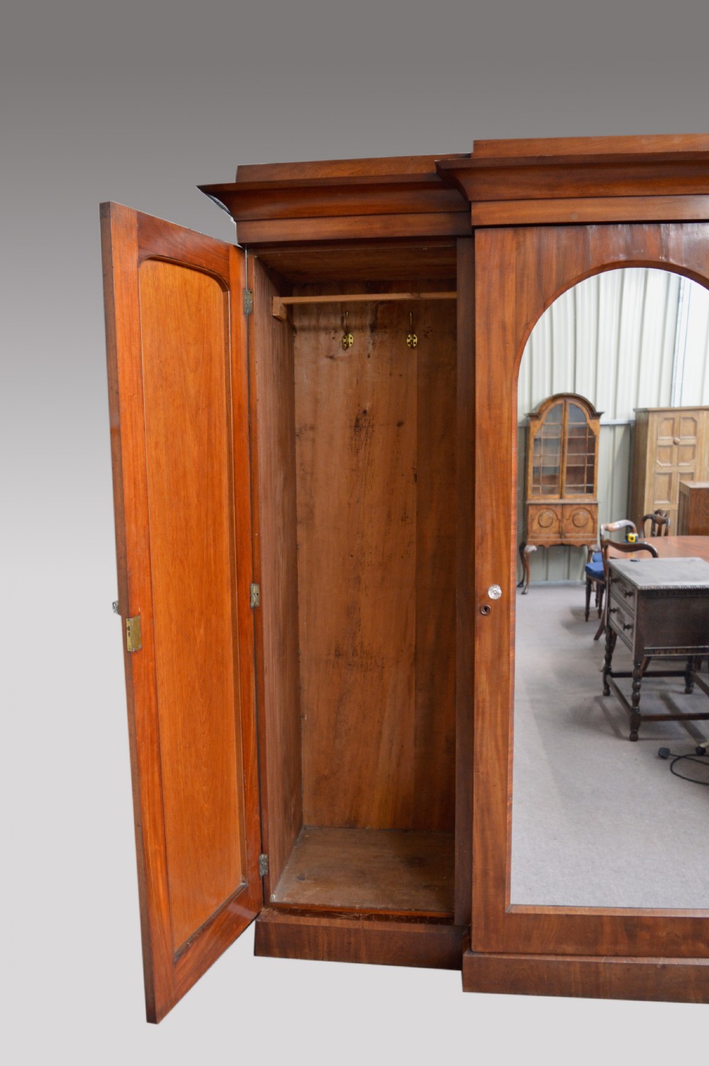 Victorian breakfront triple wardrobe  View IV