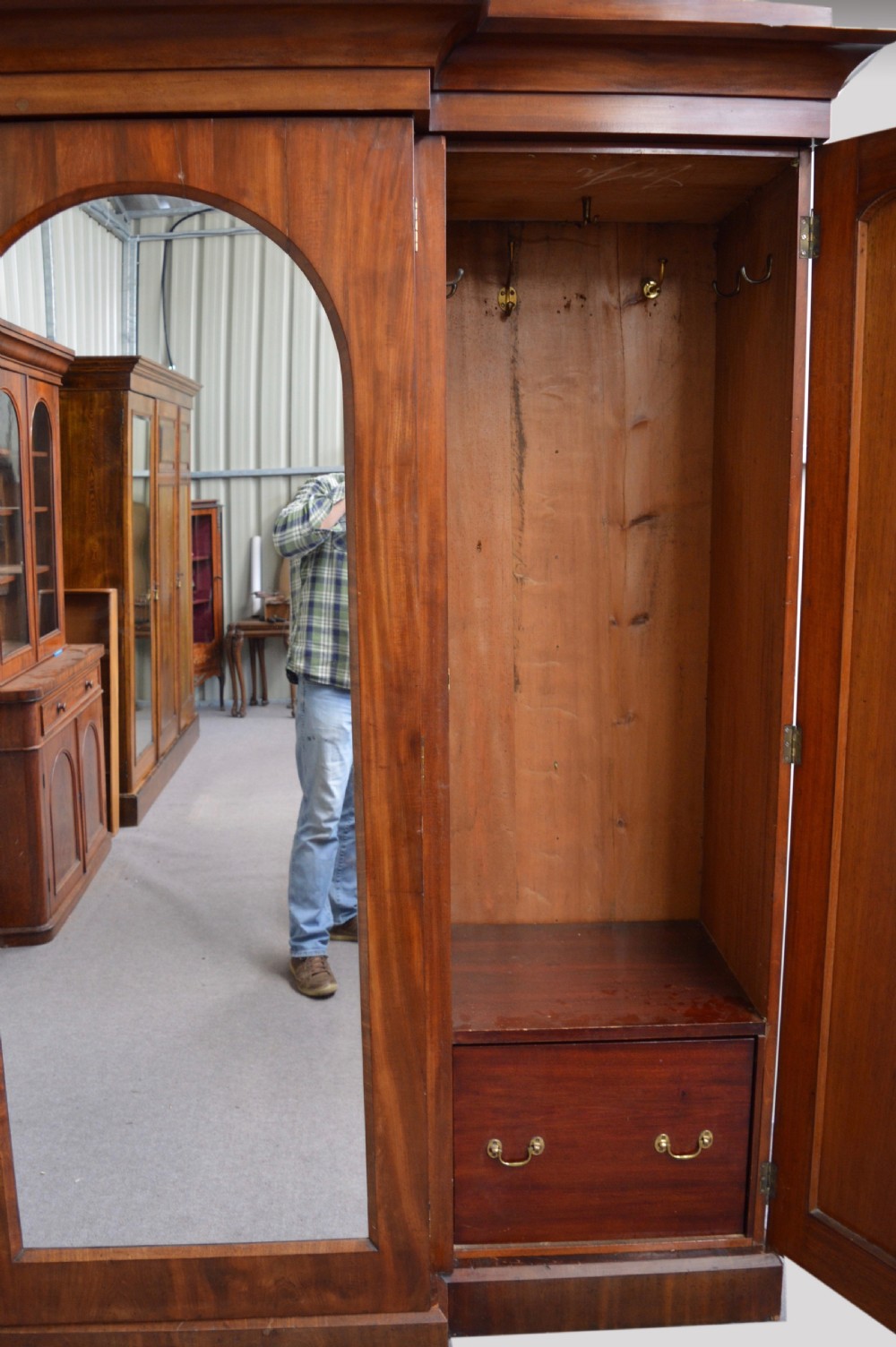 Victorian breakfront triple wardrobe  View V